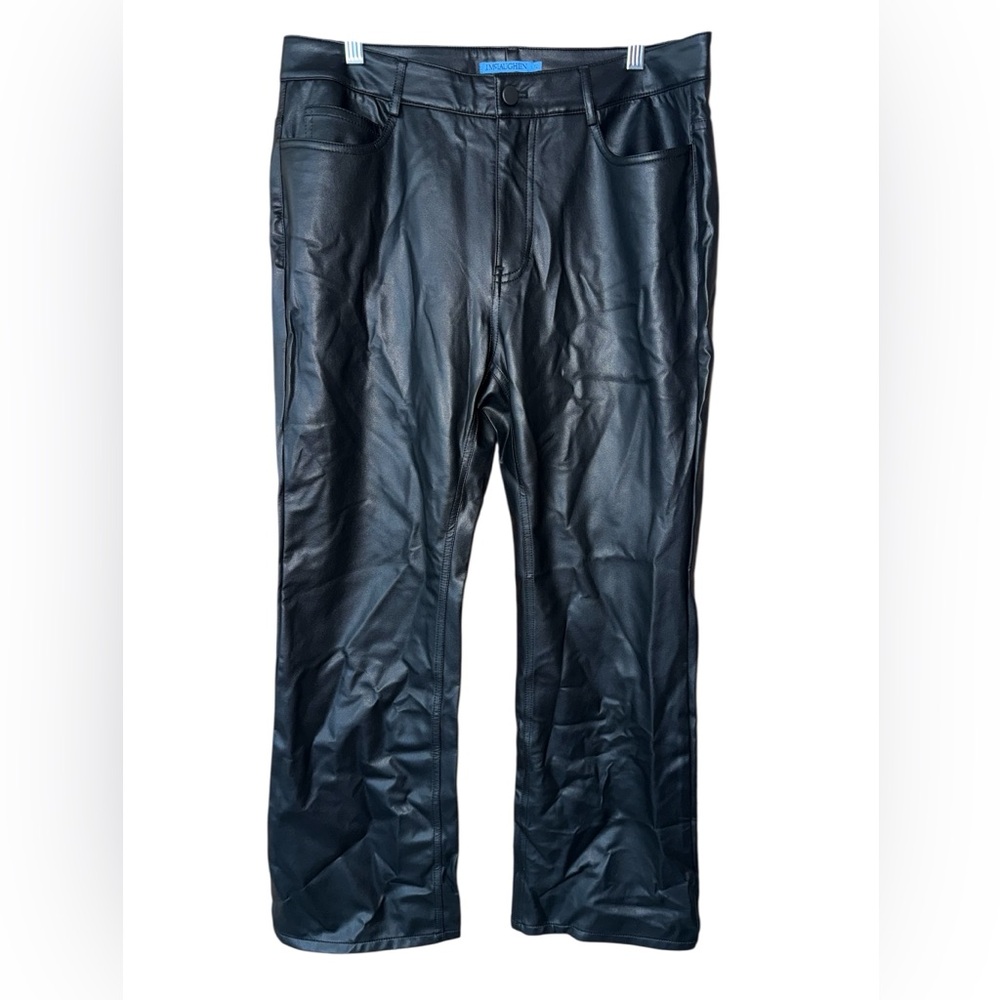 J. McLaughlin faux leather pants bootcut black women’s sz 12